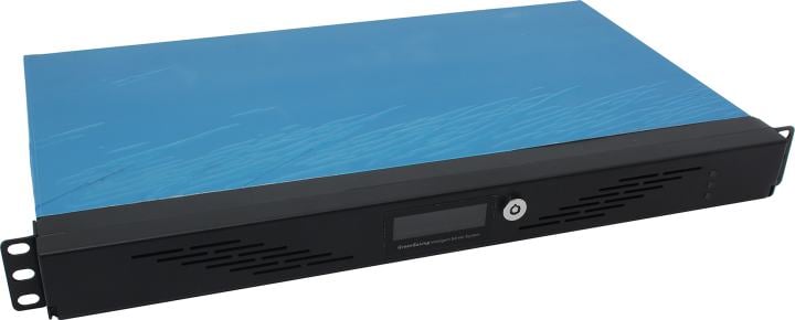 Server Case 1U Procase <GM125DF-B-0> Black Mini-ITX, без БП, LCD display  с  дверцей