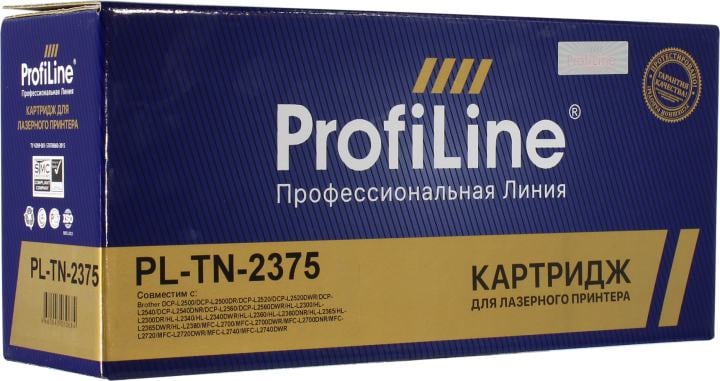 Картридж PL-TN-2375 для принтеров Brother DCP-L2500/DCP-L2500DR/DCP-L2520/DCP-L2520DWR/DCP-L2540/DCP-L2540DNR/DCP-L2560/DCP-L2560DWR/HL-L2300/HL-L2300DR/HL-L2340/HL-L2340DWR/HL-L2360/HL-L2360DNR/HL-L2365/HL-L2365DWR/HL-L2380/MFC-L2700/MFC-L2700DWR/MFC-L2700DNR/MFC-L2720/MFC-L2720DWR/MFC-L2740/MFC-L2740DWR совместимый корпус 2600 копий ProfiLine