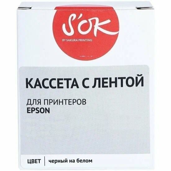 SLC53S656006 S'OK C53S656006 для Epson LW700/LW600P/LW1000P/Z700/Z800, черный на белом, 24мм/8м, стандартная