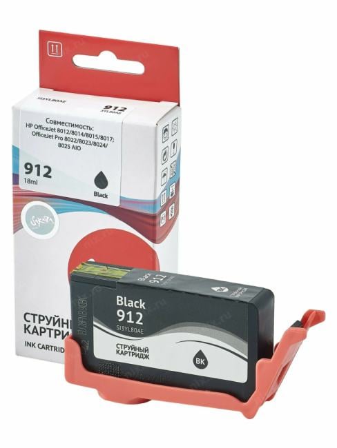 SI3YL80AE 3YL80AE (№912 Black) Sakura струйный картридж для HP, черный, 18 мл., 300 к.