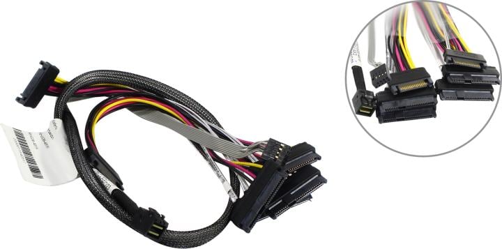 Кабель Amphenol RHS36-4819, ( HDmSAS SFF8643 to 4*SAS SFF8482 internal cable), 75cm