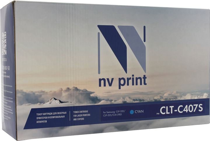 Картридж NV-Print аналог CLT-C407S Cyan для Samsung CLP-325, CLX-3185