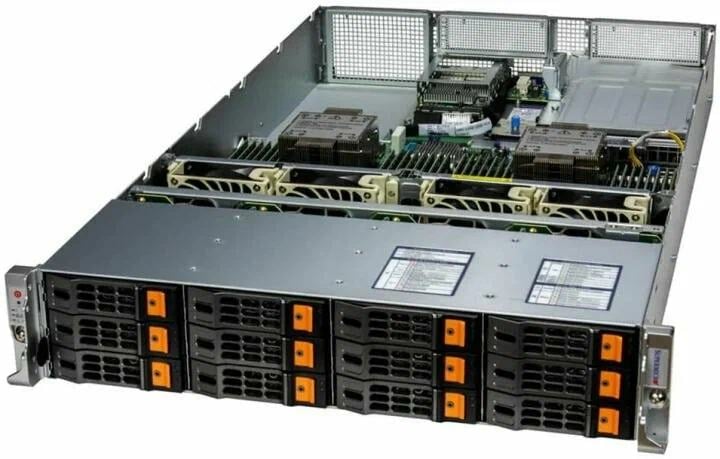 SYS-621H-TN12R_empty Supermicro SuperServer 2U 621H-TN12R 2xCPU(XCC Carrier)/ noDIMM(32)/  12x3,5"/ 2x10GbE 2x10GbSFP+