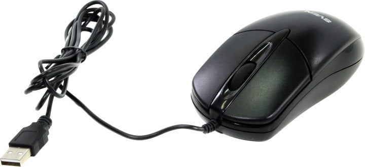 SVEN Optical Mouse <RX-112  Black>  (RTL)  USB 3btn+Roll