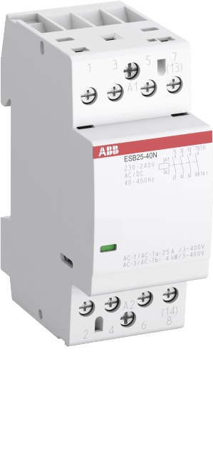 ABB 1SAE231111R0640 Контактор ESB25-40N-06 модульный (25А АС-1, 4НО), катушка 230В AC/DC (ESB25-40N-06)