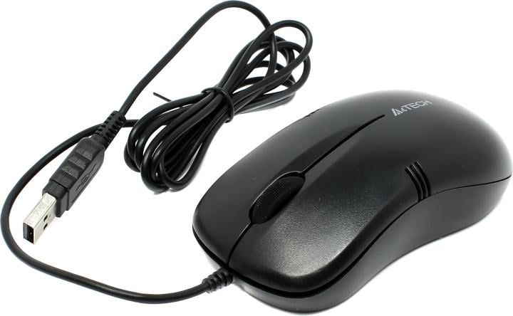 A4Tech Optical Wheel Mouse <OP-560NU-Black>  (RTL) USB 3but+Roll