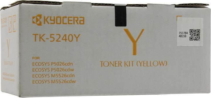 TK-5240Y (1T02R7ANL0) Тонер-картридж Kyocera для P5026cdn/cdw, M5526cdn/cdw, желтый (3 000 стр.), TK-5240Y (1T02R7ANL0)