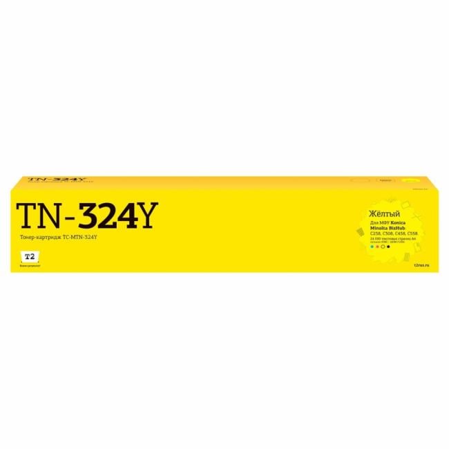 TC-MTN-324Y Тонер-картридж T2 для Konica-Minolta BizHub C258/C308/C368/C454/C454e/C458/C554/C554e/C558/C658  (26000  стр.