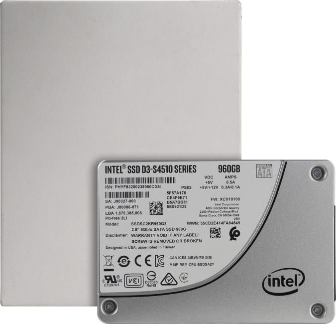 SSD 960 Gb SATA 6Gb/s Intel D3-S4510 Series <SSDSC2KB960G8(01)> 2.5"  3D  TLC