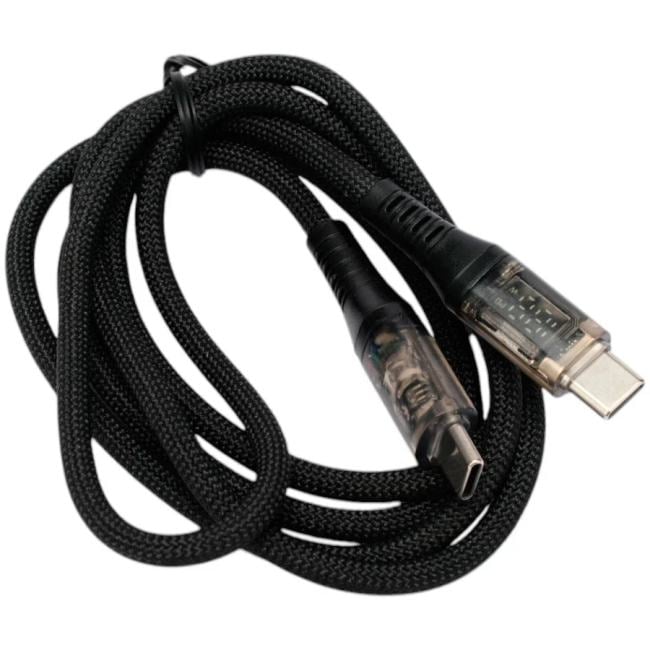 CCP-USB2-CMCM-SCR-1M Кабель USB2.0 Cablexpert CCP-USB2-CMCM-SCR-1M, AM/Type-C, 6A, 66Вт, PD/QC3.0, дисплей, оплетка, ме