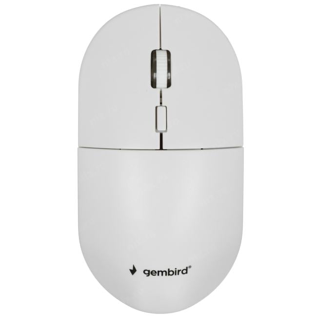 KBS-6000-W Комплект беспроводной клавиатура+мышь Gembird KBS-6000-W, 104кл+4кн, 12Fn, 800-1600 DPI, радиоканал, белый