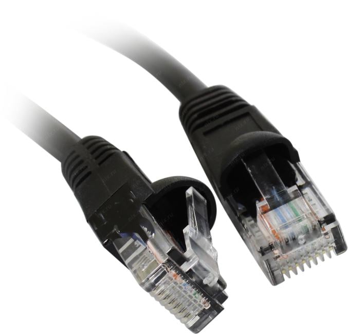 Патч-корд Buro UTP 4 пары cat.5e CCA molded 1м черный RJ-45 (m)-RJ-45 (m)
