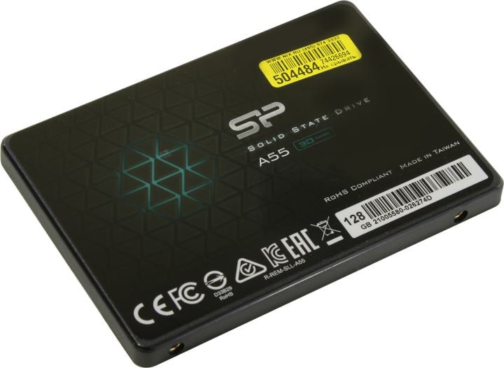 Твердотельный диск 128GB Silicon Power A55, 2.5", SATA III [R/W - 560/530 MB/s] TLC
