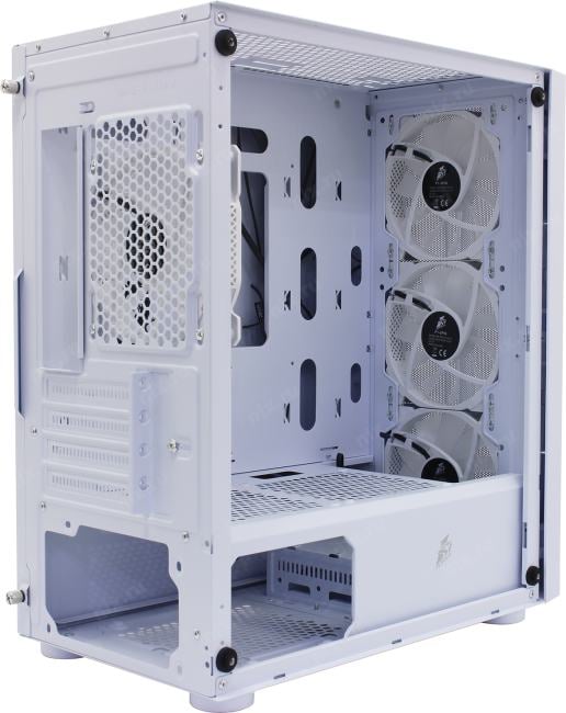 1STPLAYER Корпус FIREBASE X3-M White / mATX, TG / 4x120mm LED fans inc. / X3-M-WH-4F1-W