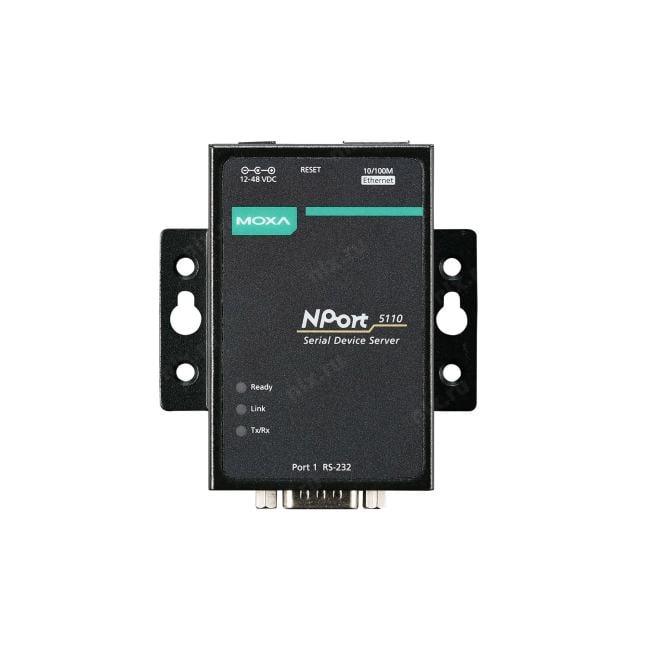 NPort 5110-T 1-портовый преобразователь RS-232 в Ethernet с расширенным диапазоном температур MOXA