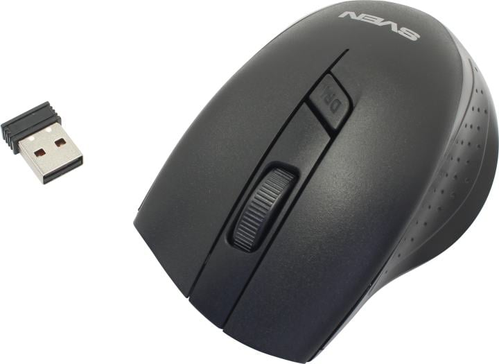 SVEN Wireless Optical Mouse <RX-325 Wireless Black>  (RTL) USB 4btn+Roll