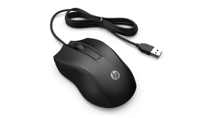 6VY96AA - Мышь оптическая проводная HP 6VY96AA 100 Black, USB-A