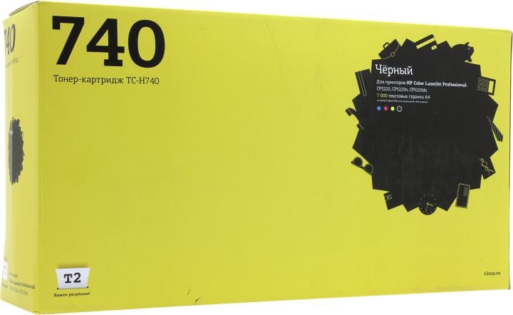 T2 CE740A Картридж (TC-H740) для HP CLJ Professional CP5225/5225n/5225dn (7000 стр.) чёрный, с чипом, восст.