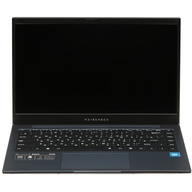 Ноутбук Maibenben Smart S14A-iN10UM темно синий 14"(1920x1080 (матовый) IPS)/Intel N-series N100(0.8Ghz)/8192Mb/256PCISSDGb/Int:Intel UHD Graphics/Cam/BT/WiFi/38WHr/war 1y/1.45kg/Linux + Screen 60Hz, 250nits, 16:9