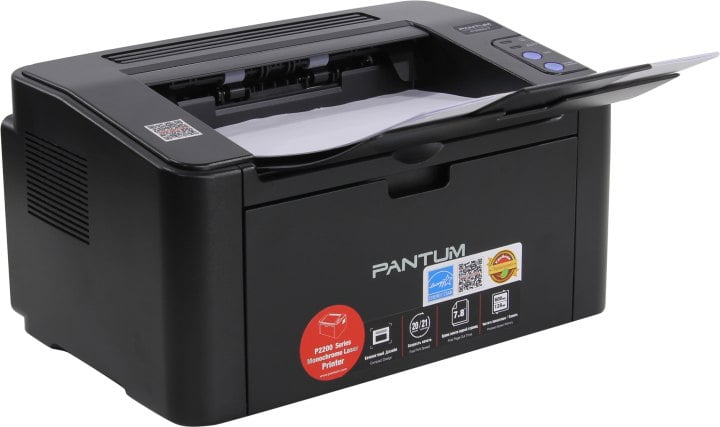 Принтер лазерный Pantum P2207, Printer, Mono laser, А4, 20 ppm (max 15000 p/mon), 600 MHz, 1200x1200 dpi, 128 MB RAM, paper tray 150 pages, USB, start. cartridge 1600 pages (black)