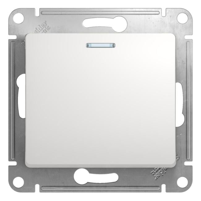 Schneider Electric GSL000113 Выключатель одноклавишный, с подсветкой, в рамку, схема  1а, белый (GSL000113)