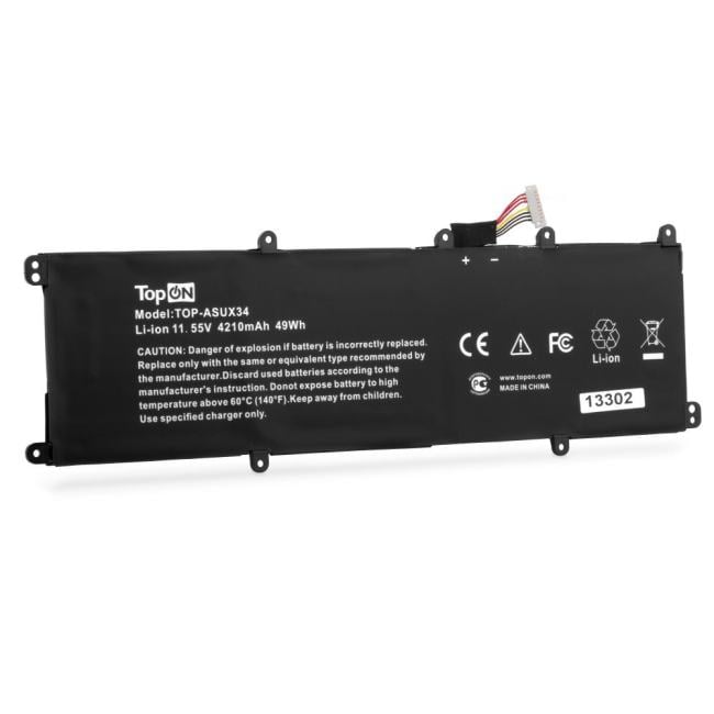 TopON TOP-ASUX34 Аккумулятор для ноутбука Asus UX3430UA. 11.55V  4210mAh. PN: C31N1622.