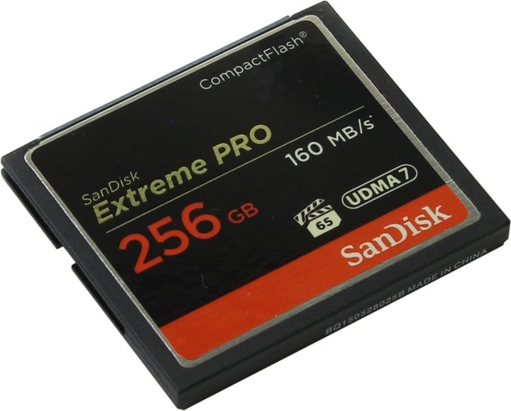Compact Flash 256Gb SanDisk Extreme Pro CF 160MB/s 256 GB VPG 65, UDMA 7, SDCFXPS-256G-X46