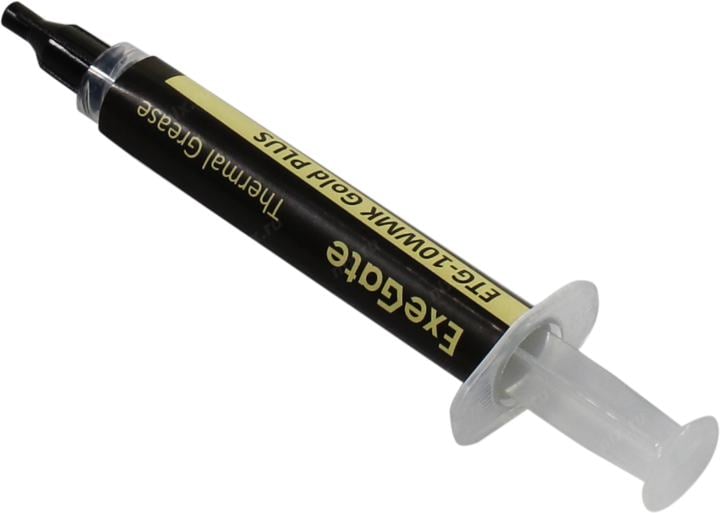 Exegate EX296085RUS Термопаста ExeGate ETG-10WMK Gold PLUS (10,4 Вт/(м•К), 2г, шприц с лопаткой)