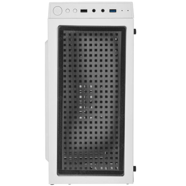 Компьютерный корпус Ginzzu A390 белый Window RGb подсветка 1хUSB 3.0, 2хUSB 2.0, AU