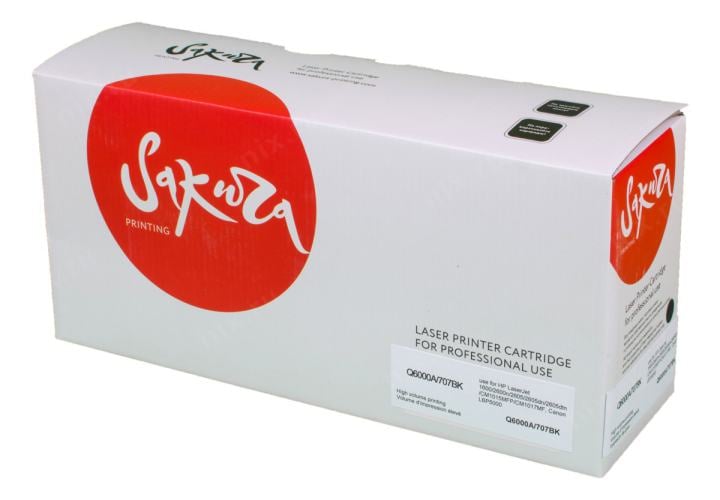 Картридж лазерный Sakura Q6000A для LaserJet 1600/2600n/2605/2605dn/2605dtn/CM1015MFP/CM1017MF, черный, 2500 к.