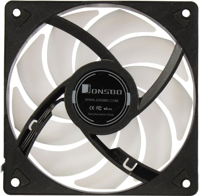 JONSBO <SL-120C Color Bk> (3пин,  120x120x25мм, 32дБ, 1500об/мин)