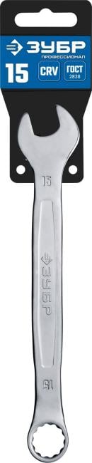 Зубр <27087-15_z01> Комбинированный гаечный ключ  15 мм, ЗУБР