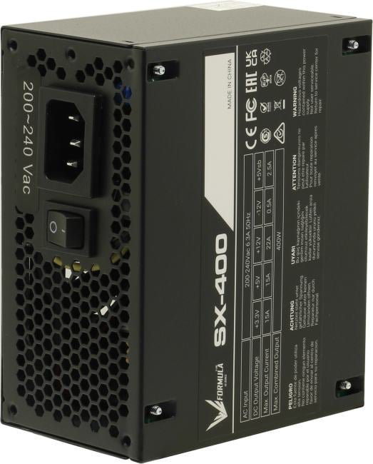 Aerocool 400W SX400 { Мощность: 400W, форм-фактор: SFX, размер вентилятора: 80x80 мм, тип разъема для материнской платы: 20+4 pin (SX-400)}