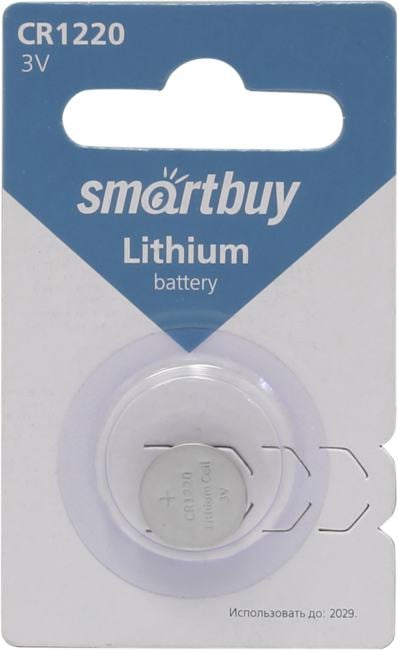 Батарейка Smartbuy CR1220/1B (12/720) (SBBL-1220-1B) (1 шт. в уп-ке)