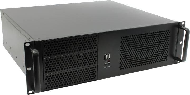 Server Case 3U Exegate <Pro 3U390-08> MicroATX 1100W  (24+8+2x4+6x6/8пин)  <EX293182RUS>