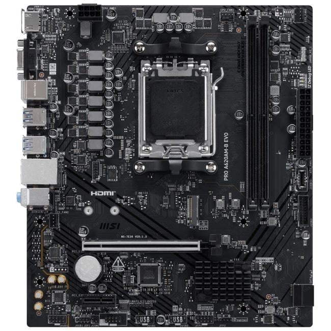 MSI PRO A620AM-B EVO (RTL) AM5 <A620A> PCI-E Dsub+HDMI 2.5GbLAN SATA  MicroATX  2DDR5