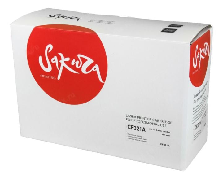 SACF321A Картридж SAKURA CF321A для HP Color LaserJet Enterprise M680dn, M680f, M680z, синий,  16 500 к.