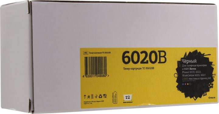 T2 106R02763 Картридж (TC-X6020B) для Xerox Phaser 6020/6022/WorkCentre 6025/6027 (2000k) black