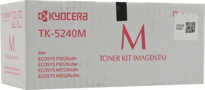 TK-5240M (1T02R7BNL0) Тонер-картридж Kyocera для P5026cdn/cdw, M5526cdn/cdw, пурпурный (3 000 стр.), TK-5240M (1T02R7BNL0)