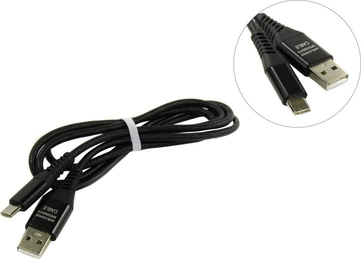 Smartbuy <iK-3112ERG black> Кабель USB AM --> USB-C M 1м