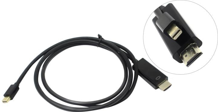 Exegate <EX-CC-mDP-HDMI-1.8> Кабель-адаптер miniDP(M) ->  HDMI(M) 1.8м <EX284918RUS>