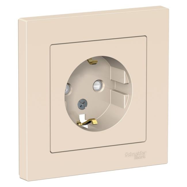 Schneider Electric AtlasDesign <ATN000244> Розетка  (2К+З, внутр., бежевый)