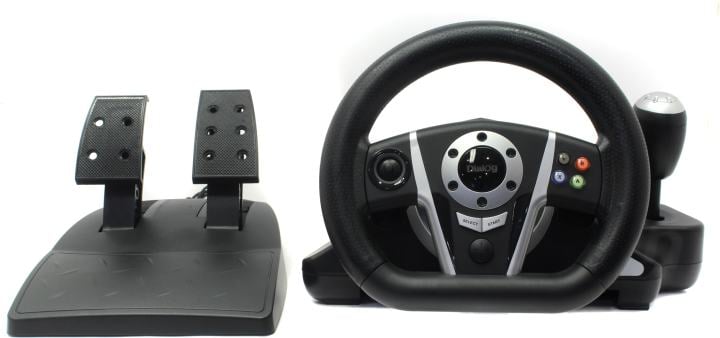 Руль Dialog GW-135VR Gran Tourismo Vibration (Рулевое колесо+педали+рычаг  перекл. скоростей, USB)