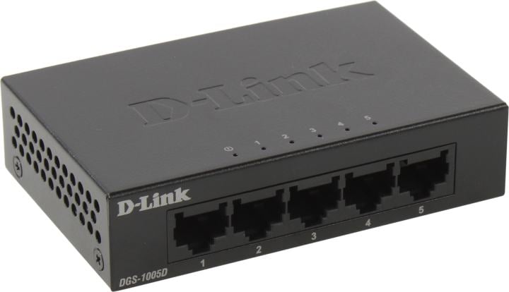 D-Link DGS-1005D/J2A Неуправляемый коммутатор с 5 портами 10/100/1000Base-T и функцией энергосбережения