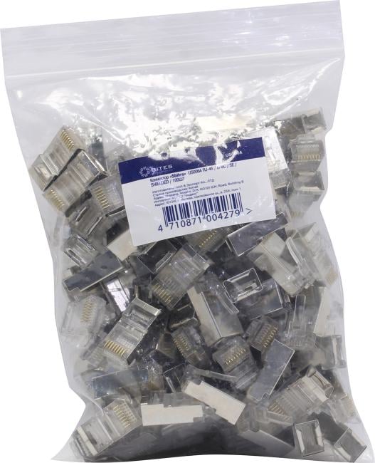 5bites <US006A/US060A> RJ-45 Коннектор экран. (уп-ка 100шт)