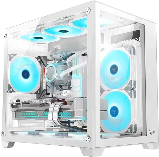 Корпус Formula Crystal Z5 TG белый без БП mATX 1x120mm 2xUSB2.0 1xUSB3.0 audiobott PSU