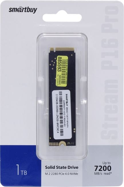 SSD 1 Tb M.2 2280 M Smartbuy Stream P16 Pro  <SBSSD1T0STP16PM2P4> 3D TLC