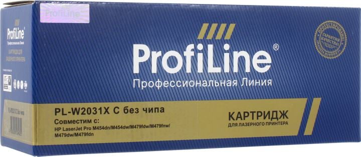 Картридж ProfiLine PL-W2031X-NC Cyan для  HP  LJ  M454/455/MFP M479