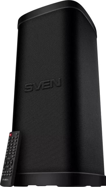 Портативная колонка Sven PS-930, 2.0, черный, 150 Вт (2x75), Bluetooth, FM, microSD, пульт ДУ, 7200мАч, LED-подсветка, разъемы 6.35 мм