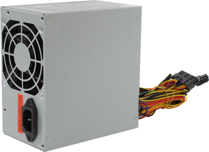 Exegate EX253682RUS-S Блок питания AA400, ATX, SC, 8cm fan, 24p+4p, 2*SATA, 1*IDE + кабель 220V с защитой от выдергивания